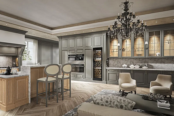 Custom Oak Kitchen Cabinet Old Line Deva factory Oldline from Italy. Foto №10