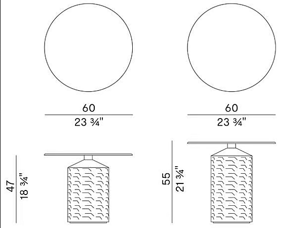 Round coffee table Hishi Potocco TBC THC 871/TBC, 871/THC factory POTOCCO from Italy. Foto №6