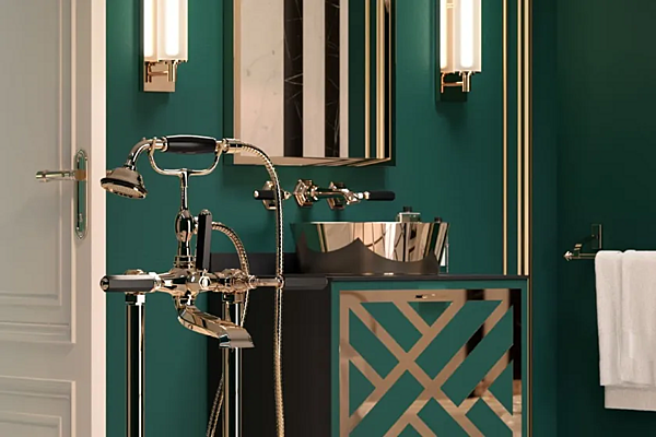 Floor standing wooden vanity unit with drawers Park Avenue Cora 1A PKRCORA1ACES factory Park Avenue from Italy. Foto №8