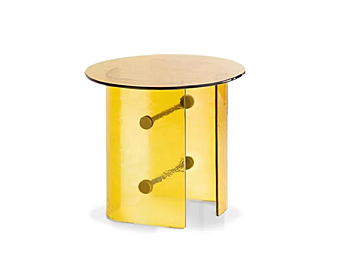 Round glass coffee table Potocco Double L Glaze 952 TVHC 50 952/TVHC-50