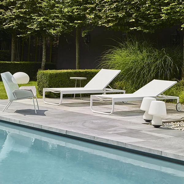 Stackable Canvas Sun Lounger with Castors LIGNE ROSET Lettino 10266018-10266019 factory LIGNE ROSET from Italy. Foto №3