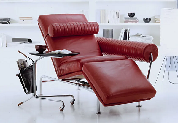 Tanned Leather Side Table with Castors and Magazine Rack i 4 Mariani factory i 4 Mariani from Italy. Foto №2