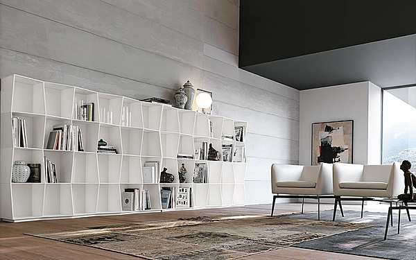 Bookcase ALIVAR Home Project WAVY C4 factory ALIVAR from Italy. Foto №1