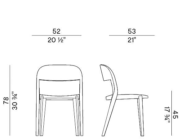 Stackable wooden chair Minima 949 Potocco 949 factory POTOCCO from Italy. Foto №28