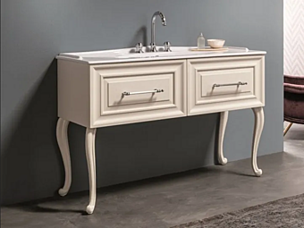 Floor standing wooden vanity unit with drawers Gaia Mobili Autoritratto factory GAIA from Italy