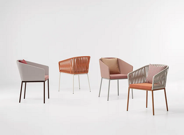 Fabric garden chair with soft back KETTAL Bitta factory KETTAL from Italy. Foto №2