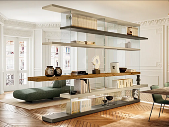 Sectional bookcase AIR 1240 LAGO Sectional bookcase AIR 1240 LAGO factory LAGO from Italy
