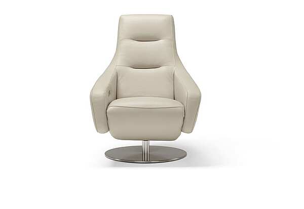 Swivel leather armchair with motorised functions Egoitaliano Nora factory Egoitaliano from Italy. Foto №1