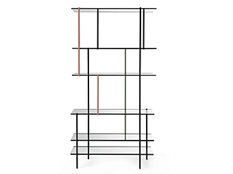 Modular Aluminium Bookcase Drizzle Gallotti&Radice factory Gallotti & Radice from Italy