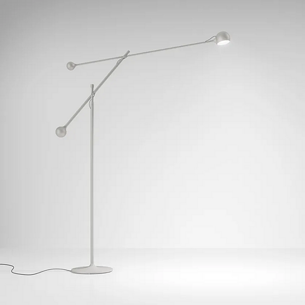 Adjustable Metal Floor Lamp with Swing Arm Artemide IXA factory Artemide from Italy. Foto №6