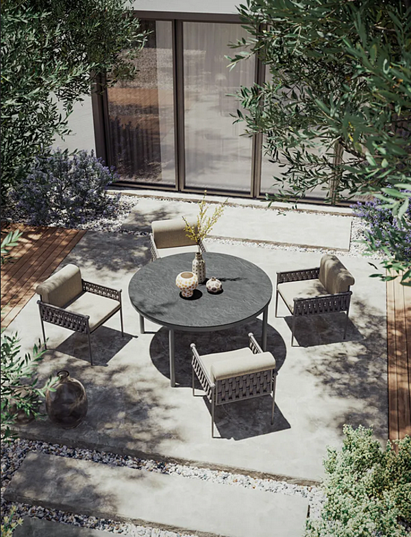 Round garden table porcelain stoneware Atmosphera Dulton DU05.TV, DU06.TV factory ATMOSPHERA from Italy. Foto №2