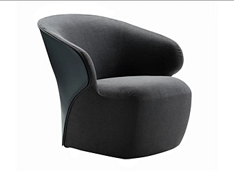 Upholstered easy chair with removable cover ZANOTTA AROM factory ZANOTTA from Italy