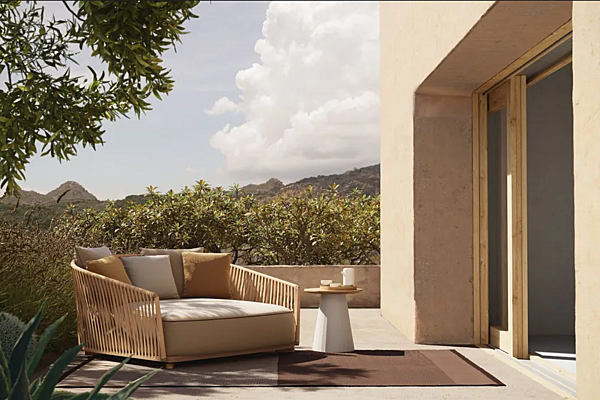 Garden bed with upholstered back KETTAL Grand Bitta KS7003600 factory KETTAL from Italy. Foto №2
