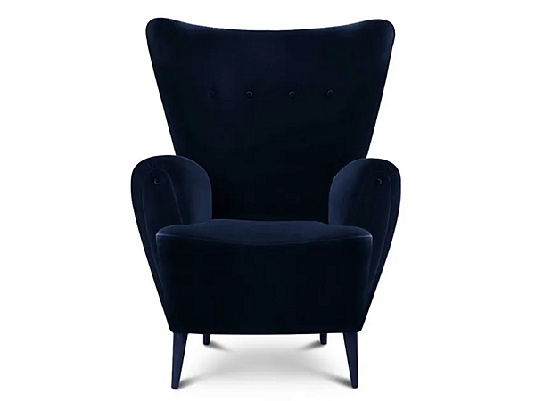 Velvet armchair with armrests BRABBU Clerk factory BRABBU from Italy. Foto №1