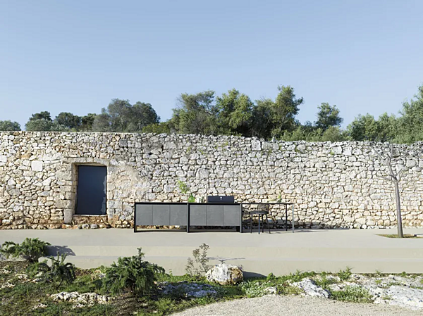 Outdoor kitchen with barbecue in aluminium and ceramic VARASCHIN factory VARASCHIN from Italy. Foto №3