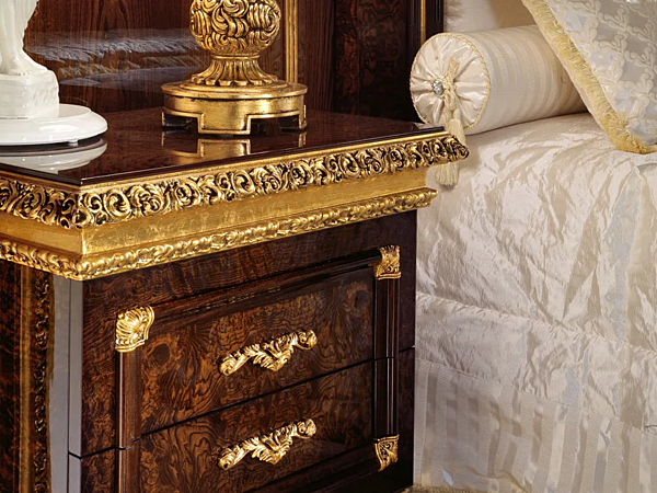 Rectangular bedside table with drawers A.R. Arredamenti Grand Royal 486 factory A.R.ARREDAMENTI SRL from Italy. Foto №3