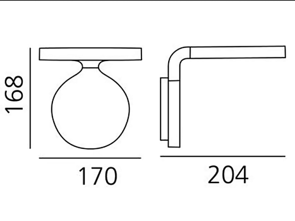 Aluminium wall light Rea Artemide 1614010A, 1615010A factory Artemide from Italy. Foto №7