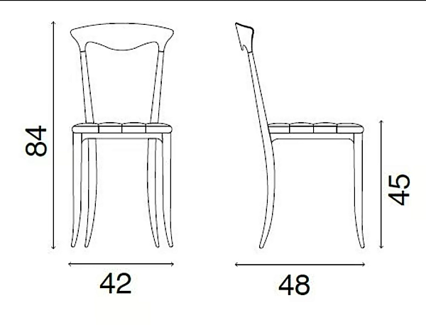 Die Cast Aluminium Chair with Open Back Charme FASEM factory FASEM from Italy. Foto №9