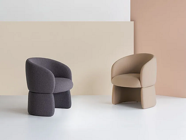 Fabric easy chair with armrests Potocco Jade 953 P 953/P factory POTOCCO from Italy. Foto №2