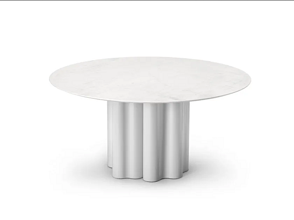 Round table with polyurethane base and marble top Saba Teatro Magico factory SABA from Italy. Foto №2