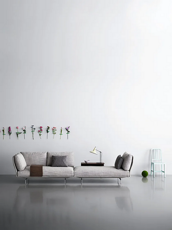 Fabric sofa with removable cover Saba Avant Apres factory SABA from Italy. Foto №6