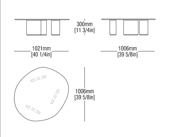 Low round coffee table in cast glass MisuraEmme Stowe factory MisuraEmme from Italy. Foto №4