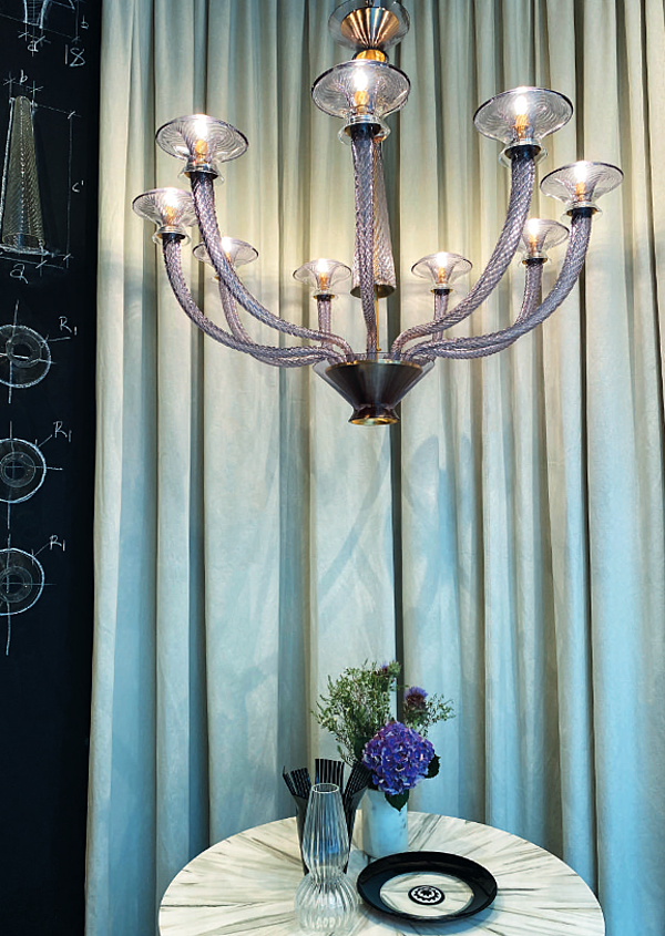 Chandelier Barovier&Toso 5719/12 factory Barovier&Toso from Italy. Foto №4