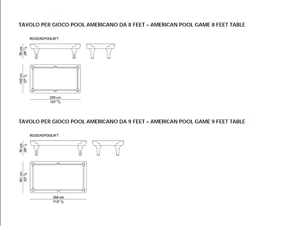 Leather Covered Solid Wood Pool Table Roger i 4 Mariani factory i 4 Mariani from Italy. Foto №8