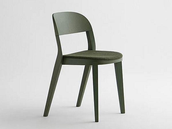 Stackable wooden chair with integrated cushion Potocco Minima 949 I 949/I factory POTOCCO from Italy. Foto №3