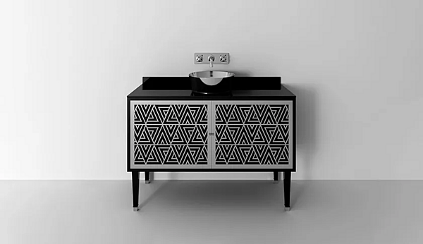 Floor standing wooden vanity unit with doors Park Avenue Cora 2A PKRCORA2AANT factory Park Avenue from Italy. Foto №4