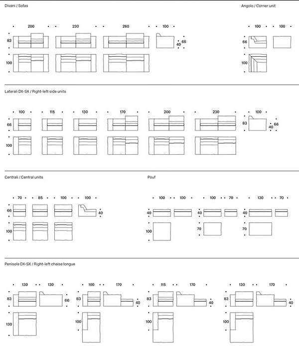 Three-Seater Fabric Sofa with Soft Back Saba Up factory SABA from Italy. Foto №6