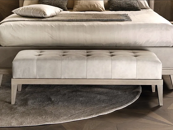 Upholstered Tufted Leather Bench ARTE BROTTO Segreti S796 S796 factory Arte Brotto from Italy. Foto №1