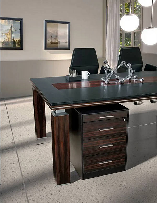 Wooden office drawer unit with lock i 4 Mariani Ares factory i 4 Mariani from Italy. Foto №4