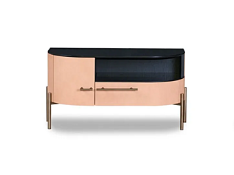 Rectangular bedside table with plisse design BAXTER factory BAXTER from Italy