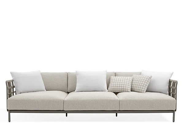 4-seater garden sofa in fabric and painted metal GIORGETTI Aldia 91030 factory GIORGETTI from Italy. Foto №1