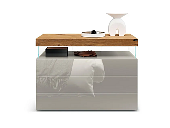 Wood and glass chest of drawers AIR LAGO 2140 2140 factory LAGO from Italy