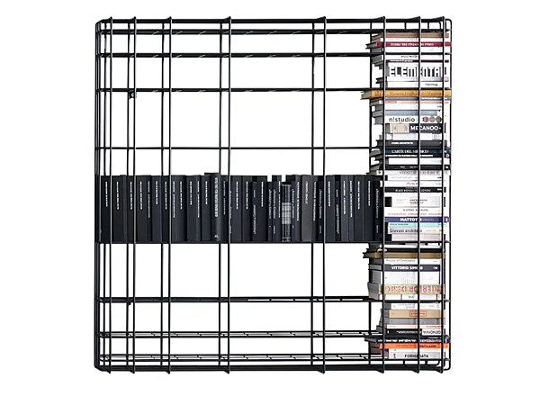 Open wall mounted iron bookcase Leyva Saba factory SABA from Italy. Foto №1
