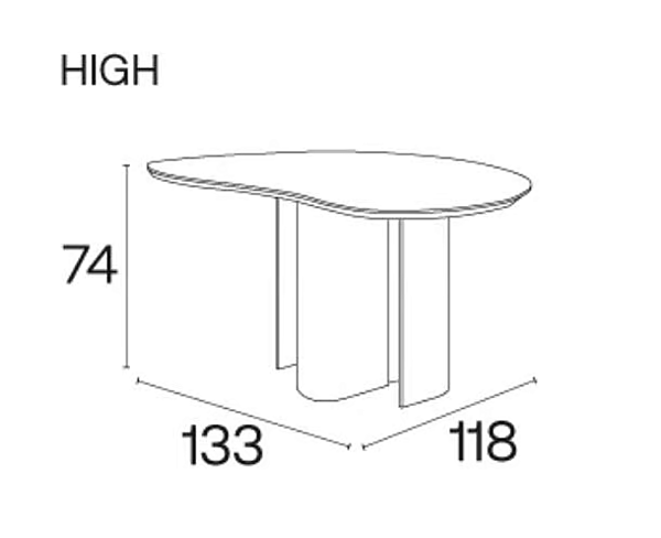 Painted metal table North Light High Adrenalina TVL105063 factory ADRENALINA from Italy. Foto №7