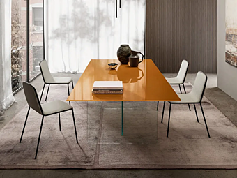 Glass dining table AIR GLASS LAGO Glass dining table AIR GLASS LAGO factory LAGO from Italy