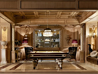 Oak boiserie with integrated lighting Martini Interiors Montecarlo Oak boiserie with integrated lighting Martini Interiors Montecarlo factory MARTINI INTERIORS from Italy