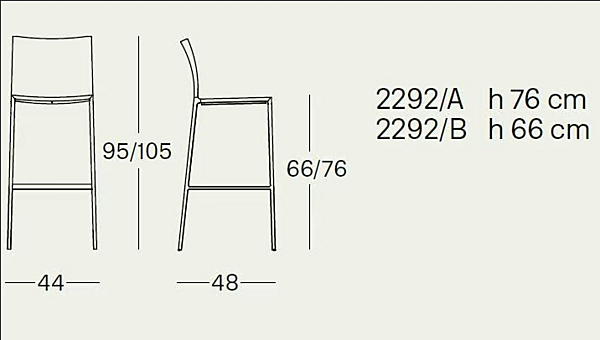 High upholstered stool with soft back ZANOTTA LEO 2292 factory ZANOTTA from Italy. Foto №2