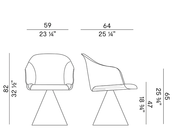 Upholstered Swivel Leather Easy Chair with Armrests Potocco LYZ 918 PGC 918/PGC factory POTOCCO from Italy. Foto №5