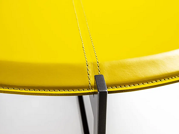 Round Tanned Leather Coffee Table Enrico Pellizzoni Sydney factory ENRICO  PELLIZZONI from Italy. Foto №6