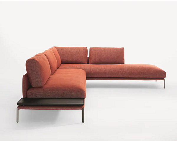 Sectional fabric sofa with chaise longue ZANOTTA Noah factory ZANOTTA from Italy. Foto №2