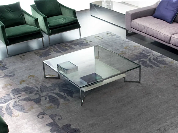 Rectangular low coffee table in wood ERBA ITALIA Paso Doble factory ERBA ITALIA from Italy. Foto №4