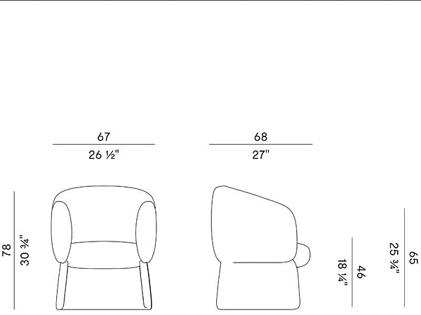 Fabric easy chair with armrests Potocco Jade 953 P 953/P factory POTOCCO from Italy. Foto №5