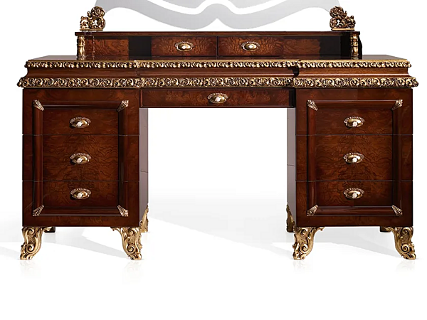 Dressing table made of wood with mirror A.R. Arredamenti Grand Royal 1480/A factory A.R.ARREDAMENTI SRL from Italy. Foto №1