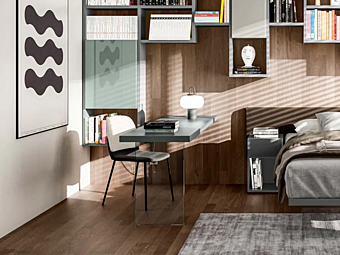 Kids writing desk in wood with storage LAGO Air Desk 1270 Kids writing desk in wood with storage LAGO Air Desk 1270 factory LAGO from Italy