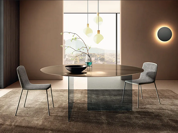 Round glass table AIR SLIM LAGO 2260G 2260G factory LAGO from Italy. Foto №1
