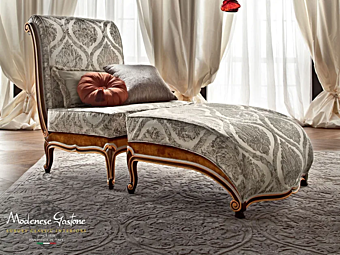 Upholstered fabric chaise longue Modenese Luxury Interiors 12433 factory MODENESE GASTONE from Italy